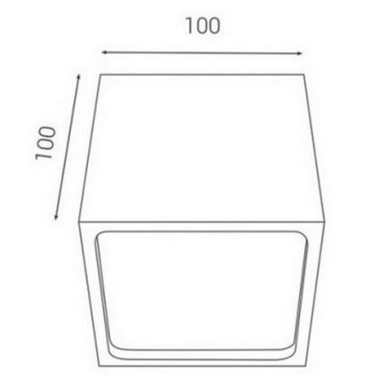 LED2 - LED Spoljašnja plafonjera CUBE LED/12W/230V bela IP54