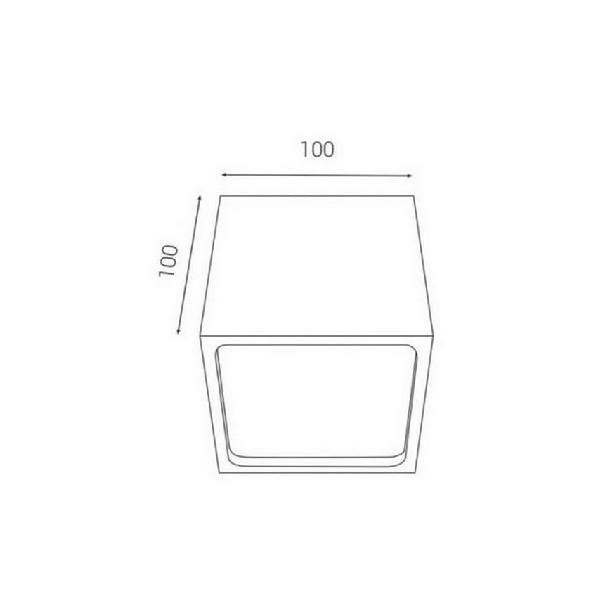 LED2 - LED Spoljašnja plafonjera CUBE LED/12W/230V bela IP54