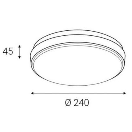 LED2 - LED Spoljašnja plafonjera LUNA LED/25W/230V  IP54 okrugli