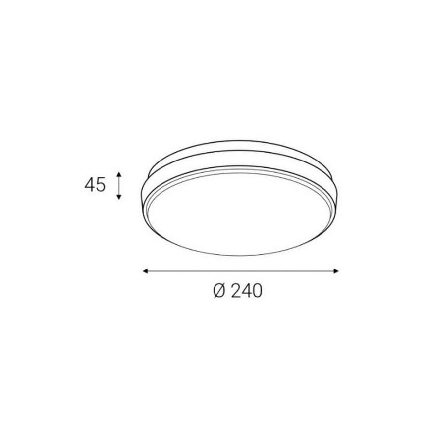 LED2 - LED Spoljašnja plafonjera LUNA LED/25W/230V  IP54 okrugli