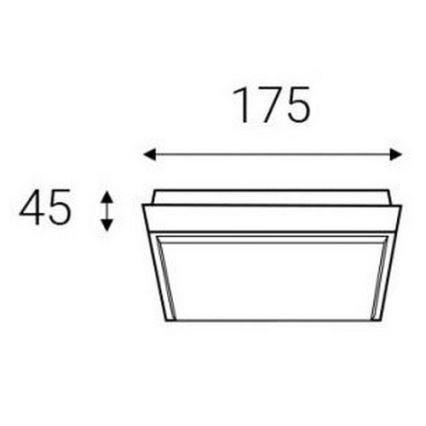 LED2 - LED Spoljašnja plafonjera QUADO LED/10W/230V antracit IP54
