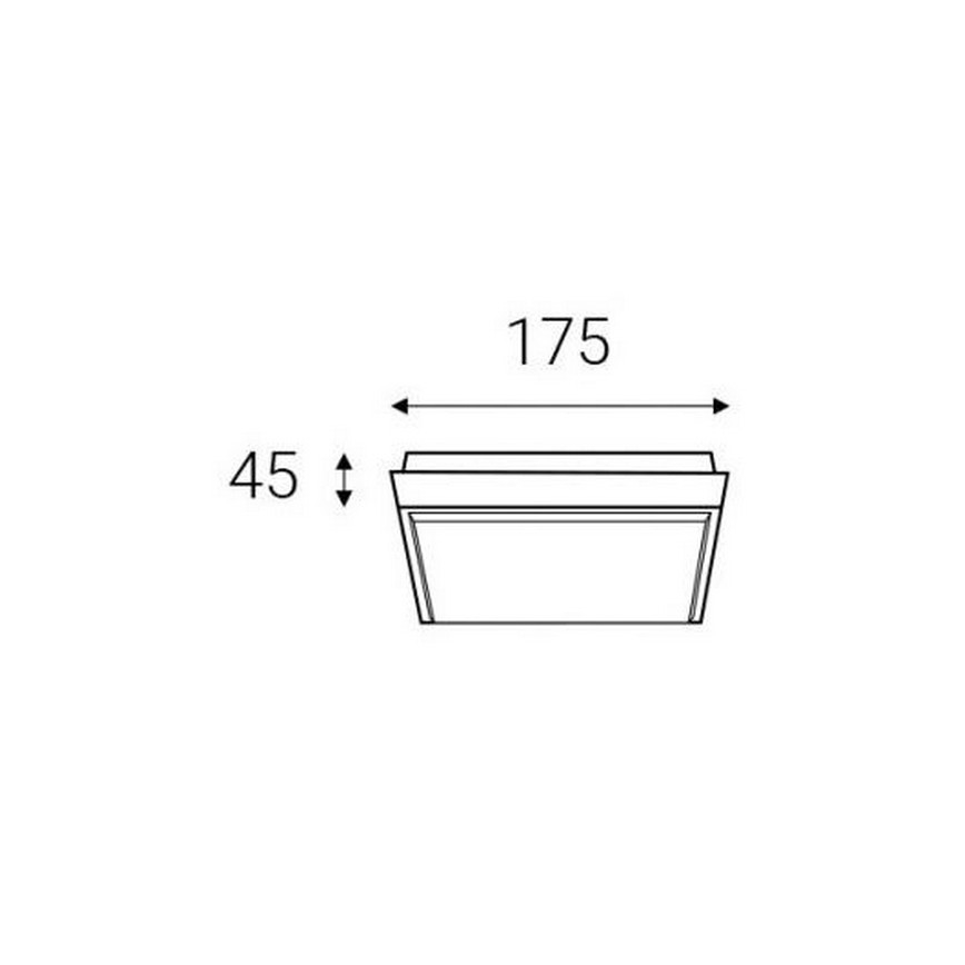 LED2 - LED Spoljašnja plafonjera QUADO LED/10W/230V antracit IP54