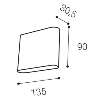 LED2 - LED spoljašnje zidno svetlo FLAT 2xLED/3W/230V IP65 3000K/4000K/5700K antracit