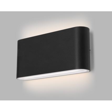 LED2 - Spoljašnje LED zidno svetlo FLAT 2xLED/5W/230V IP65 3000K/4000K/5700K crno