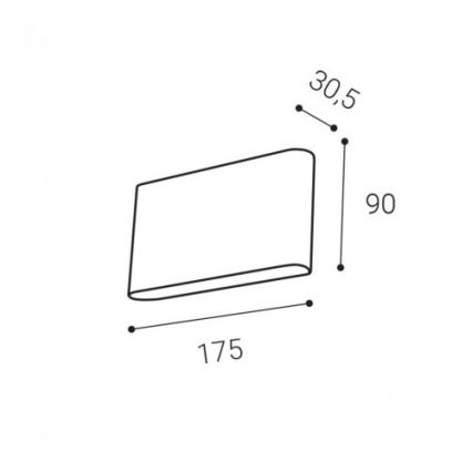 LED2 - LED spoljašnje zidno svetlo FLAT 2xLED/5W/230V IP65