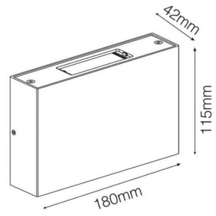 LED2 - LED Spoljna zidna lampa BLADE 2xLED/12W/230V IP54