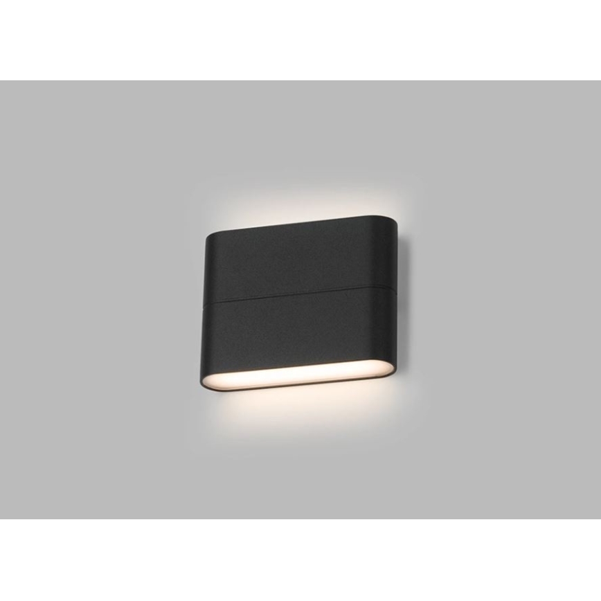 LED2 - LED Spoljna zidna lampa FLAT 2xLED/3W/230V antracit IP54