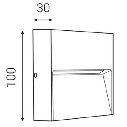 LED2 - LED Spoljna zidna lampa STEP ON LED/3W/230V antracit  IP54