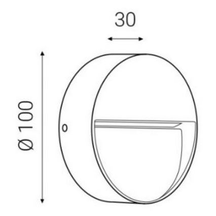 LED2 - LED Spoljna zidna lampa STEP ON LED/3W/230V IP54