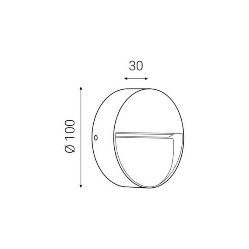 LED2 - LED Spoljna zidna lampa STEP ON LED/3W/230V IP54