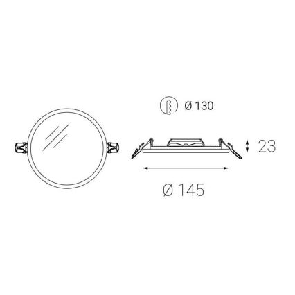 LED2 - LED Ugradbena lampa za kupatilo SLIM LED/10W/230V IP43 CRI 90