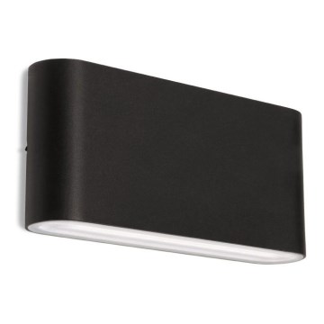 LED2 - Spoljašnje LED zidno svetlo FLAT 2xLED/5W/230V IP65 3000K/4000K/5700K crno