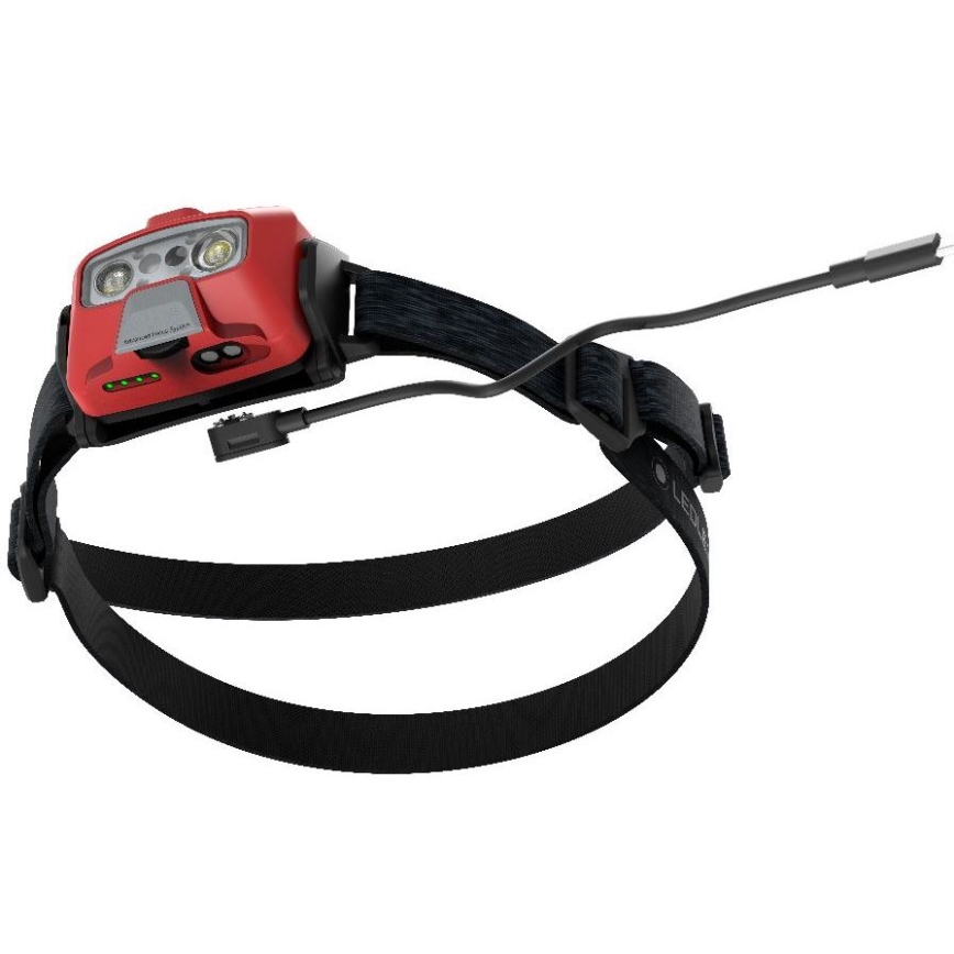 Ledlenser HF6R Core - prigušiva punjiva LED čelna lampa, 2000 mAh, IP68, 800 lm, 60 h, crvena