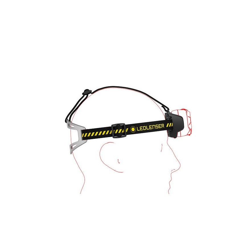 Ledlenser HF8R Work - LED prigušiva punjiva čelovka LED/3700 mAh IP68 1600 lm 90 h crna