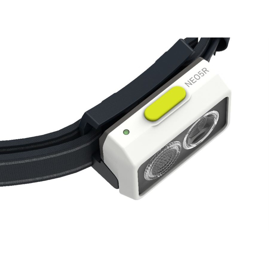 Ledlenser NEO5R - prigušiva punjiva LED čelna lampa, 1800 mAh, IP54, 600 lm, 35 h, crna/bela