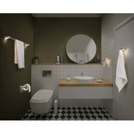Ledvance - Držač toalet papira sa LED sa pozadinskim osvetljenjem 3xAAA IP44