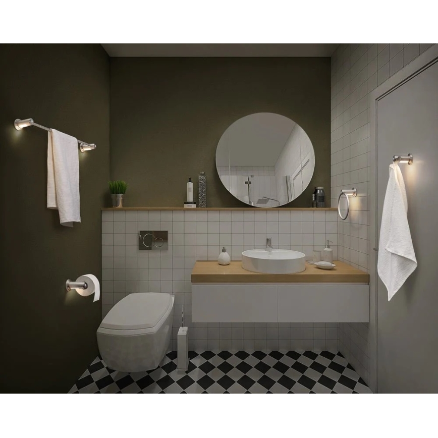 Ledvance - Držač toalet papira sa LED sa pozadinskim osvetljenjem 3xAAA IP44