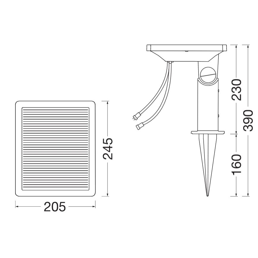 Ledvance - Hibridni solarni panel ENDURA 24W/12V IP67