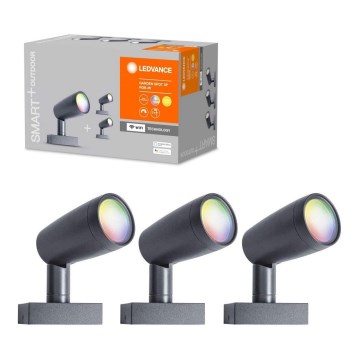 Ledvance - Komplet 3x LED RGBW spoljna lampa SMART+ SPOT 3xLED/4,5W/230V IP65 Wi-Fi
