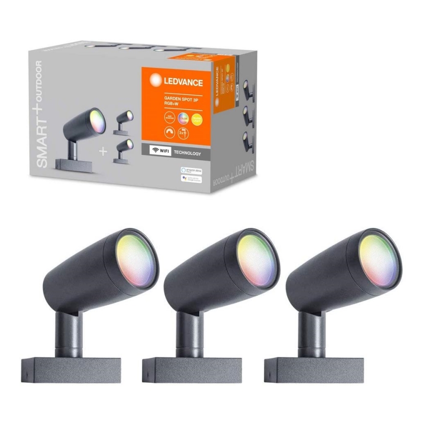 Ledvance - Komplet 3x LED RGBW spoljna lampa SMART+ SPOT 3xLED/4,5W/230V IP65 Wi-Fi
