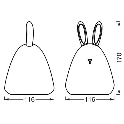 Ledvance - LED Dečija noćna lampica na dodir TOUCH LED/2,5W/5V