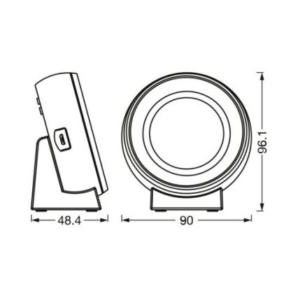 Ledvance - LED Digitalna sat sa pozadinskim osvetljenjem NIGHTLUX LED/0,3W/5V 1000mAh 3000/4000/6500K