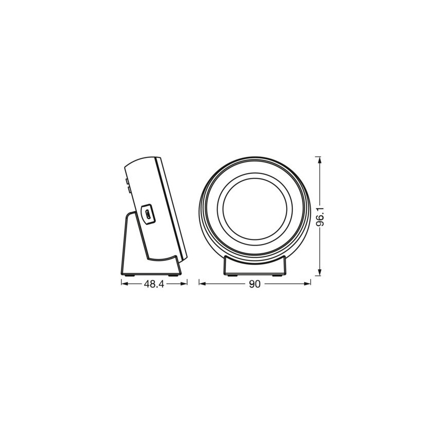 Ledvance - LED Digitalna sat sa pozadinskim osvetljenjem NIGHTLUX LED/0,3W/5V 1000mAh 3000/4000/6500K