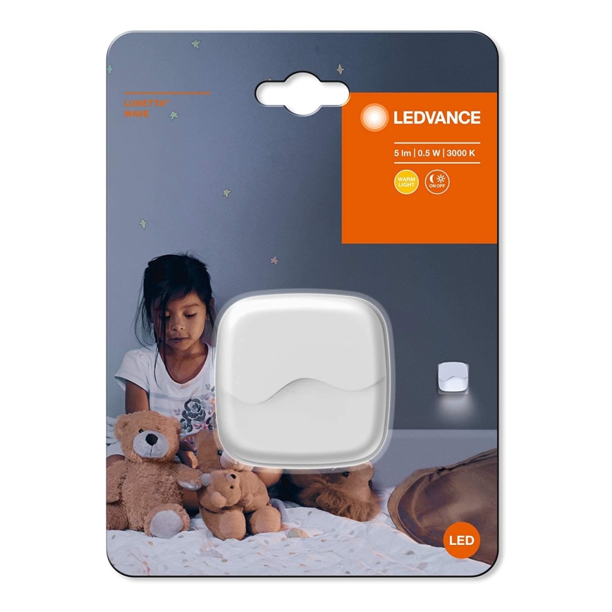 Ledvance - LED Noćno osvetljenje za utičnicu sa senzorom LUNETTA LED/0,5W/230V 3000K