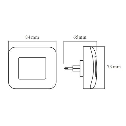 Ledvance - LED Noćno svetlo sa senzorom LUNETTA LED/0,2W/230V
