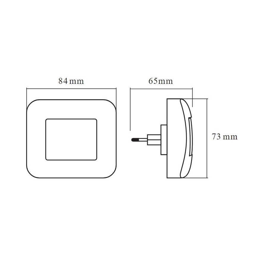 Ledvance - LED Noćno svetlo sa senzorom LUNETTA LED/0,2W/230V