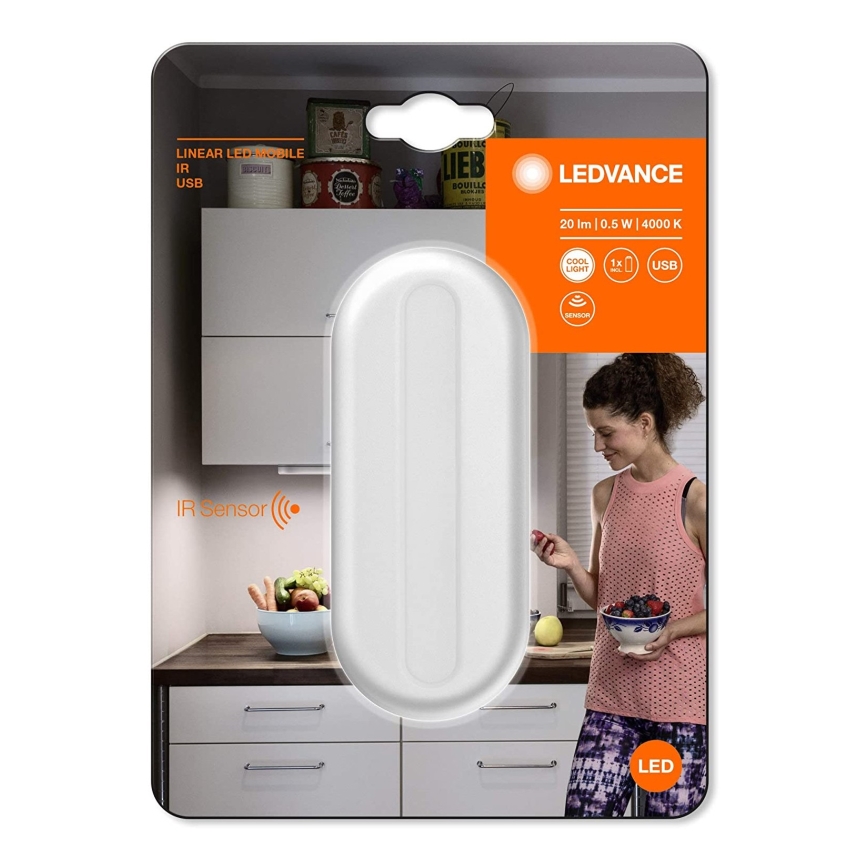 Ledvance - LED Orijentacijska lampa sa senzorom MOBILE LED/0,5W/3,7V 330 mAh CRI 90