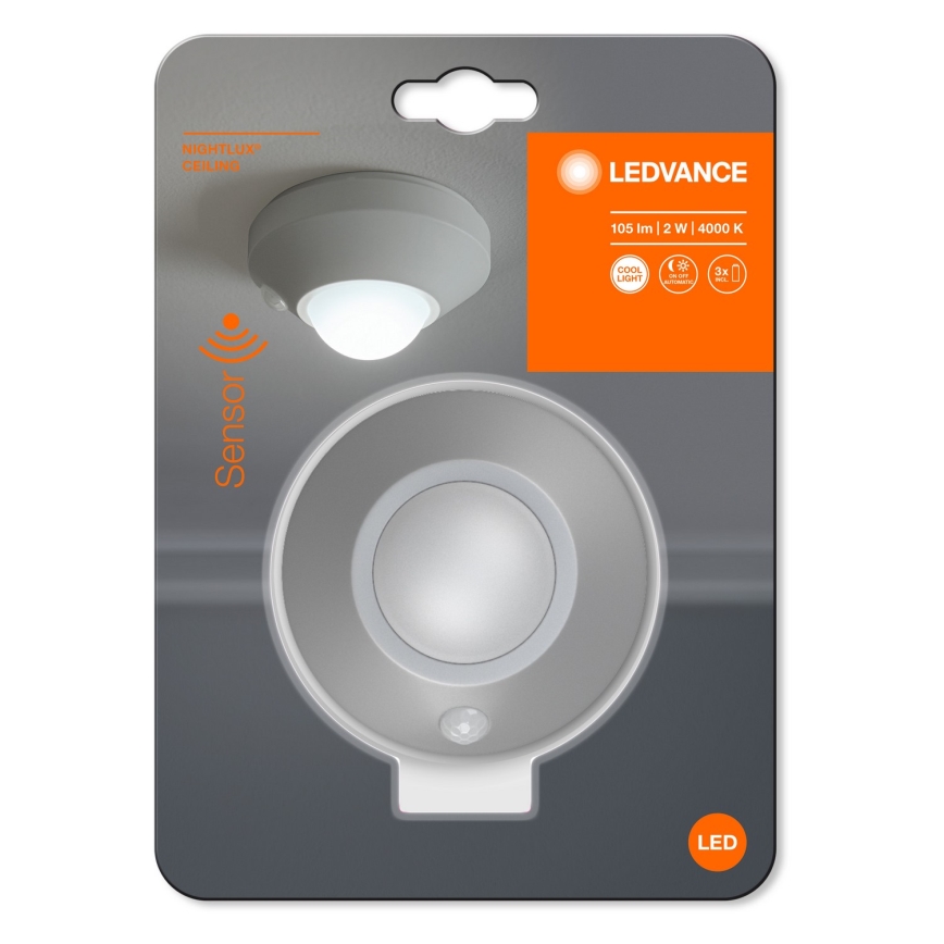 Ledvance - LED orijentaciono svetlo sa senzorom NIGHTLUX LED/1,7W/3xAAA 4000K