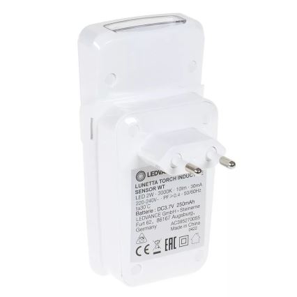 Ledvance - LED orijentaciono svetlo za utičnicu sa senzorom LUNETTA LED/2W/230V