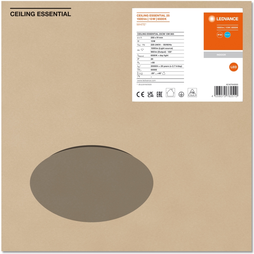 Ledvance - LED Plafonjera ESSENTIAL LED/13W/230V 6500K