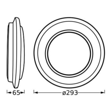 Ledvance - LED Plafonjera ORBIS BERLIN LED/16W/230V crno