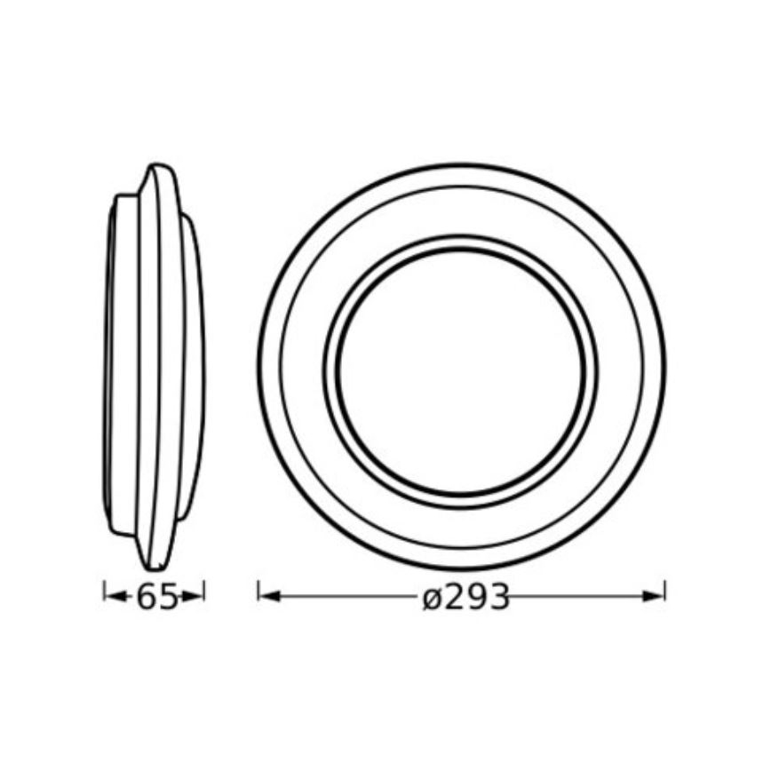 Ledvance - LED Plafonjera ORBIS BERLIN LED/16W/230V crno