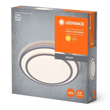 Ledvance - LED Plafonjera ORBIS BERLIN LED/24W/230V srebrno