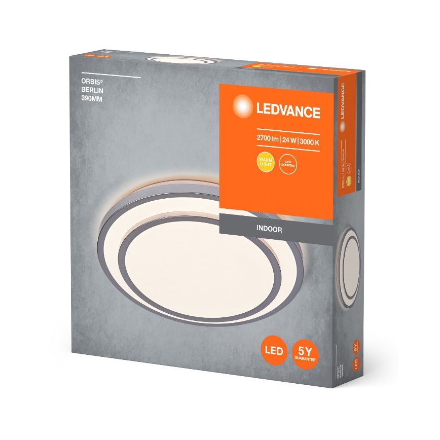Ledvance - LED Plafonjera ORBIS BERLIN LED/24W/230V srebrno