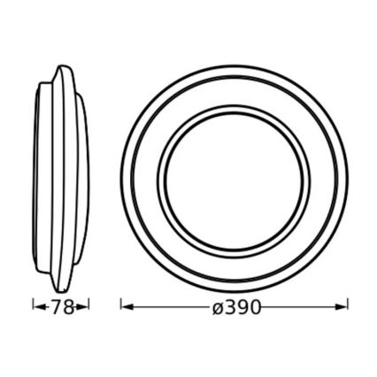 Ledvance - LED Plafonjera ORBIS BERLIN LED/24W/230V srebrno