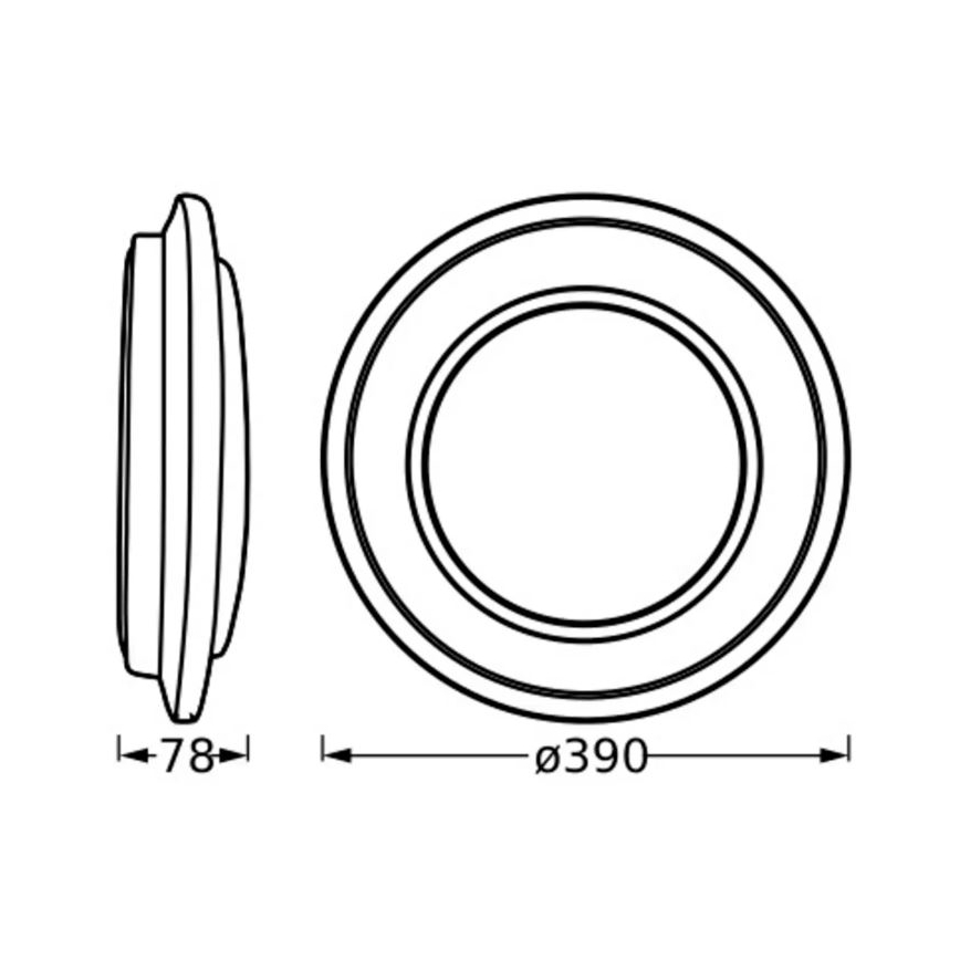 Ledvance - LED Plafonjera ORBIS BERLIN LED/24W/230V srebrno