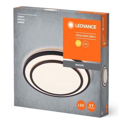 Ledvance - LED Plafonjera ORBIS BERLIN LED/36W/230V crno