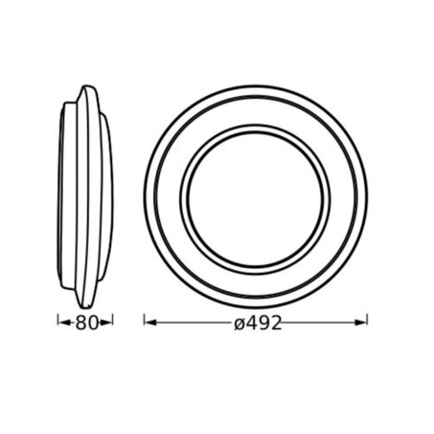 Ledvance - LED Plafonjera ORBIS BERLIN LED/36W/230V crno