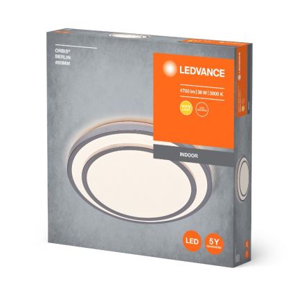 Ledvance - LED Plafonjera ORBIS BERLIN LED/36W/230V srebrno