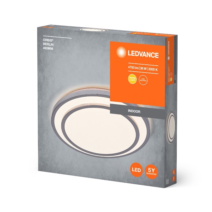 Ledvance - LED Plafonjera ORBIS BERLIN LED/36W/230V srebrno