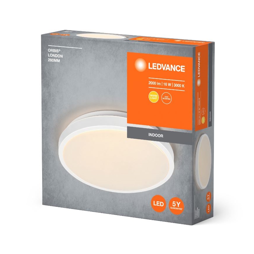 Ledvance - LED Plafonjera ORBIS LONDON LED/16W/230V bela