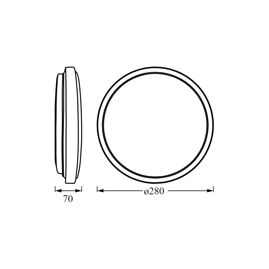 Ledvance - LED Plafonjera ORBIS LONDON LED/16W/230V bela