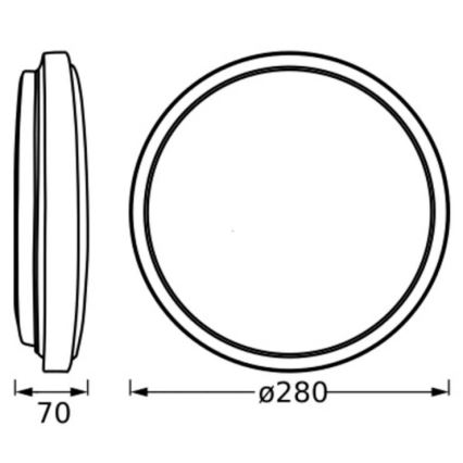 Ledvance - LED Plafonjera ORBIS LONDON LED/16W/230V crno