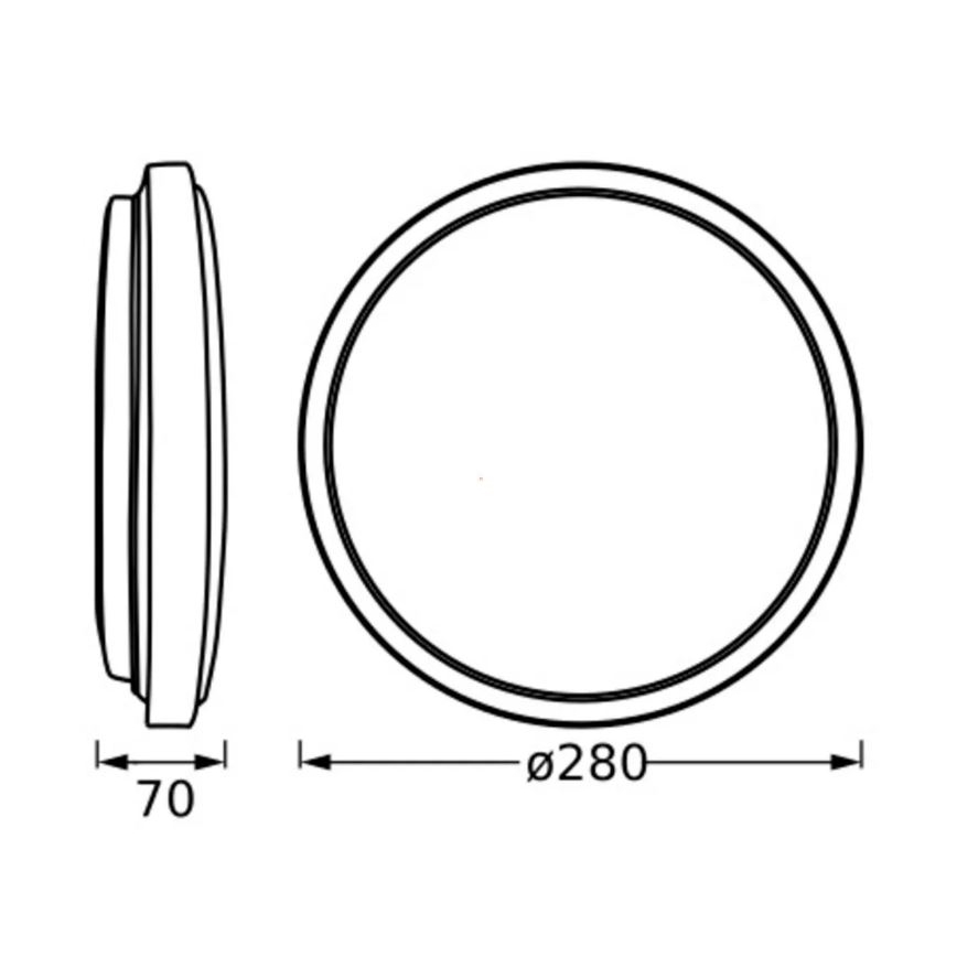 Ledvance - LED Plafonjera ORBIS LONDON LED/16W/230V crno
