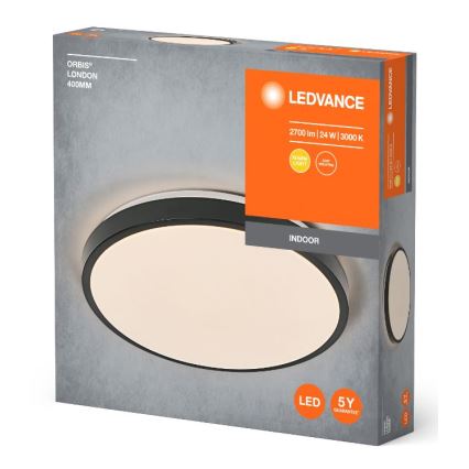 Ledvance - LED Plafonjera ORBIS LONDON LED/24W/230V crno