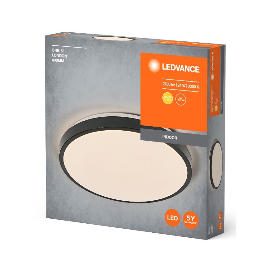 Ledvance - LED Plafonjera ORBIS LONDON LED/24W/230V crno
